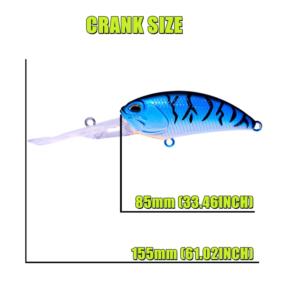 Crank Fishing Lure Bait Wobbler 33.5g 8.5cm Minnow Isca Artificial Lures Crankbait Leurre de Bass Pike Trolling Pesca Tackle