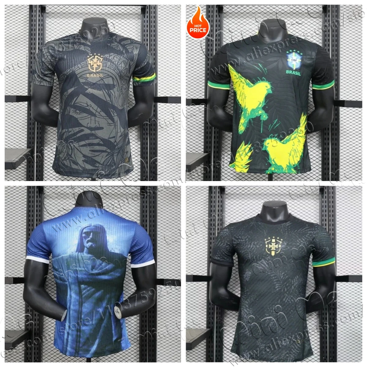 

2025 Quick-Dry T-Shirt Breathable Unisex T-Sh real madrid jersey wade li ningNew Brazil Football Team Men's Short Sleeve