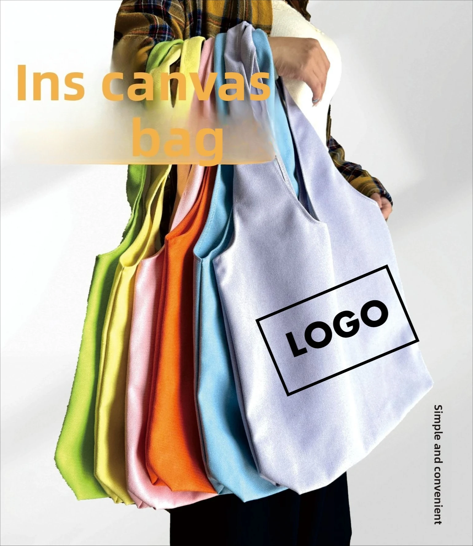 Custom Logo Print Wholesale Eco Friendly Shopping Handbags Custom Vest Bags Pattern Cotton Bags In Stock Blank Canvas Tote Bags