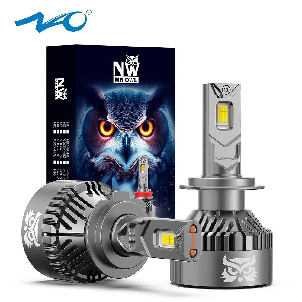 

NAO 220W LED Car Headlight Bulbs H7 H4 H11 Bigger Copper Tube 26400LM 6500K White Light 12V Compatible with H1 HB3 9005 HB4 9006