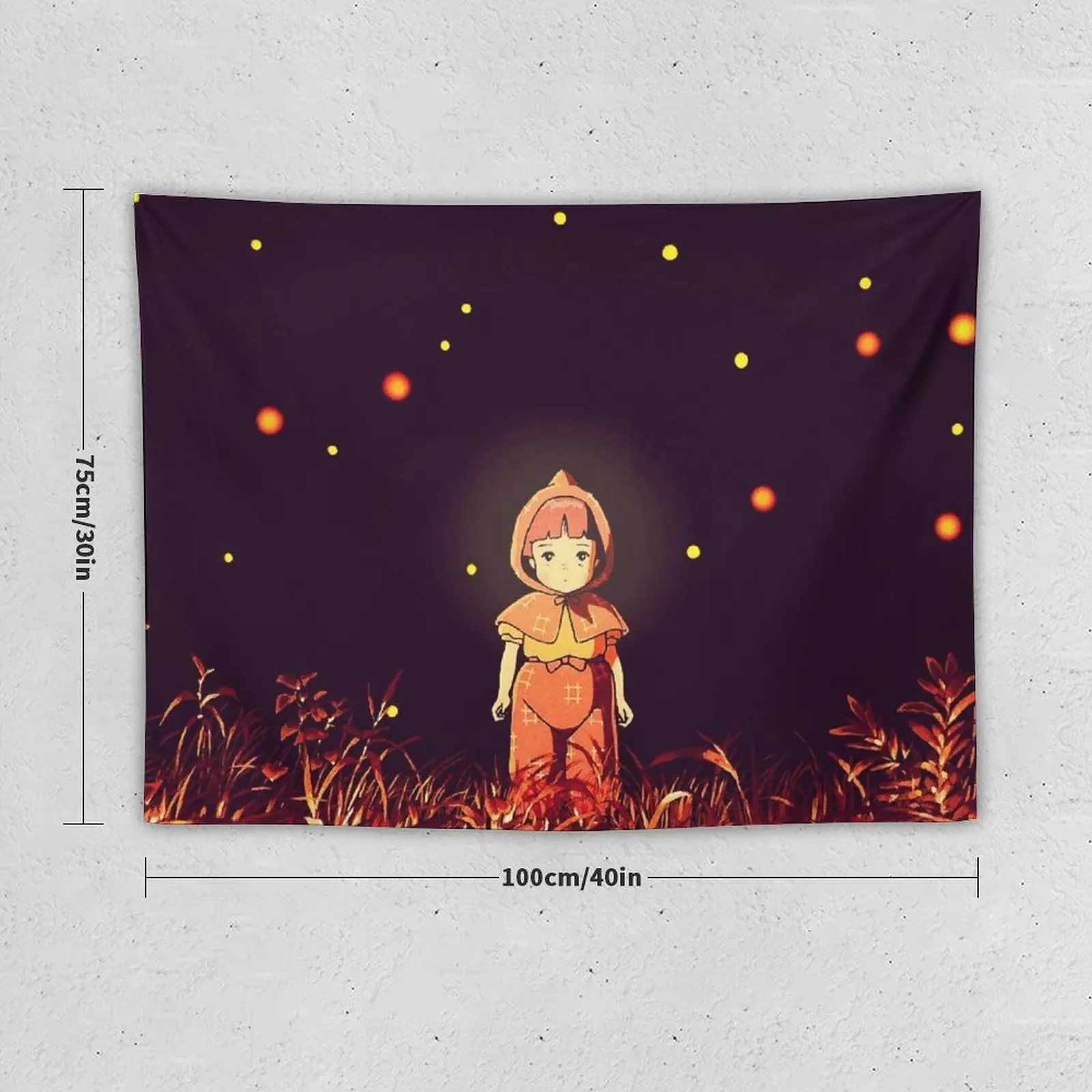 New grave of the fireflies (la tumba de las luciérnagas) Tapestry Art Mural Room Decor Cute House Decoration