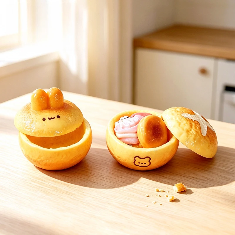 100pcs Cute Mini Burger Ice Cream Bread Bowl DIY for Hairpin Keychain Earrings Scrapbook Wholesale Dollhouse Accessories view 3