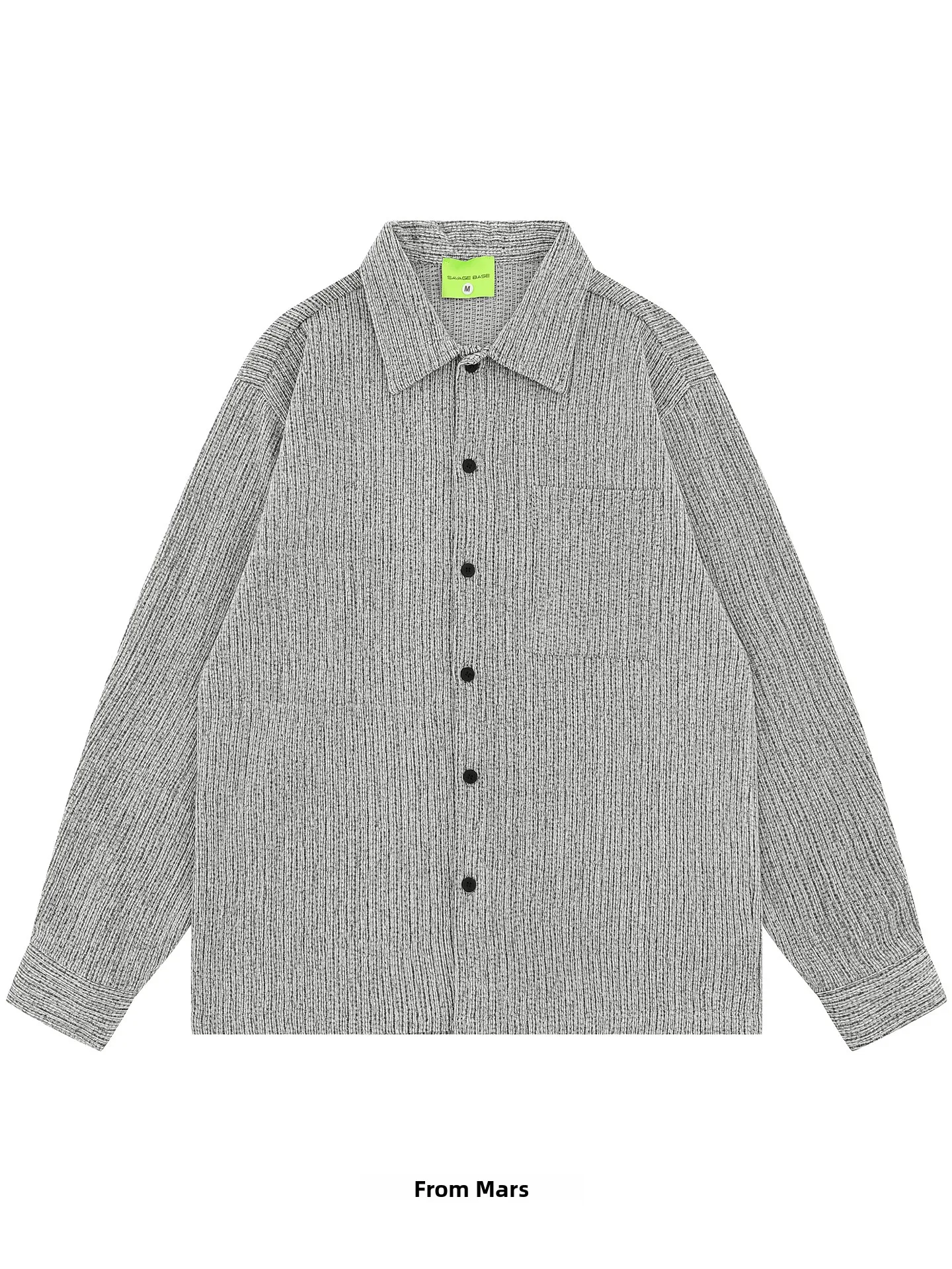 

Loose Fit Vintage Casual Long Sve irt Collar Stand up Polyester Blend for Men And Women Breathable Comfortable Spring Au...