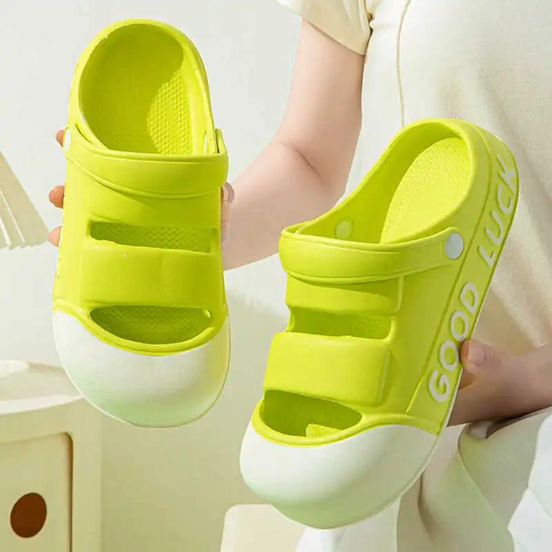 شبشب نسائي خفيف الوزن بدون ظهر، صنادل يومية للأحذية الرياضية الصيفية، أحذية رياضية عصرية Pas Cher #3