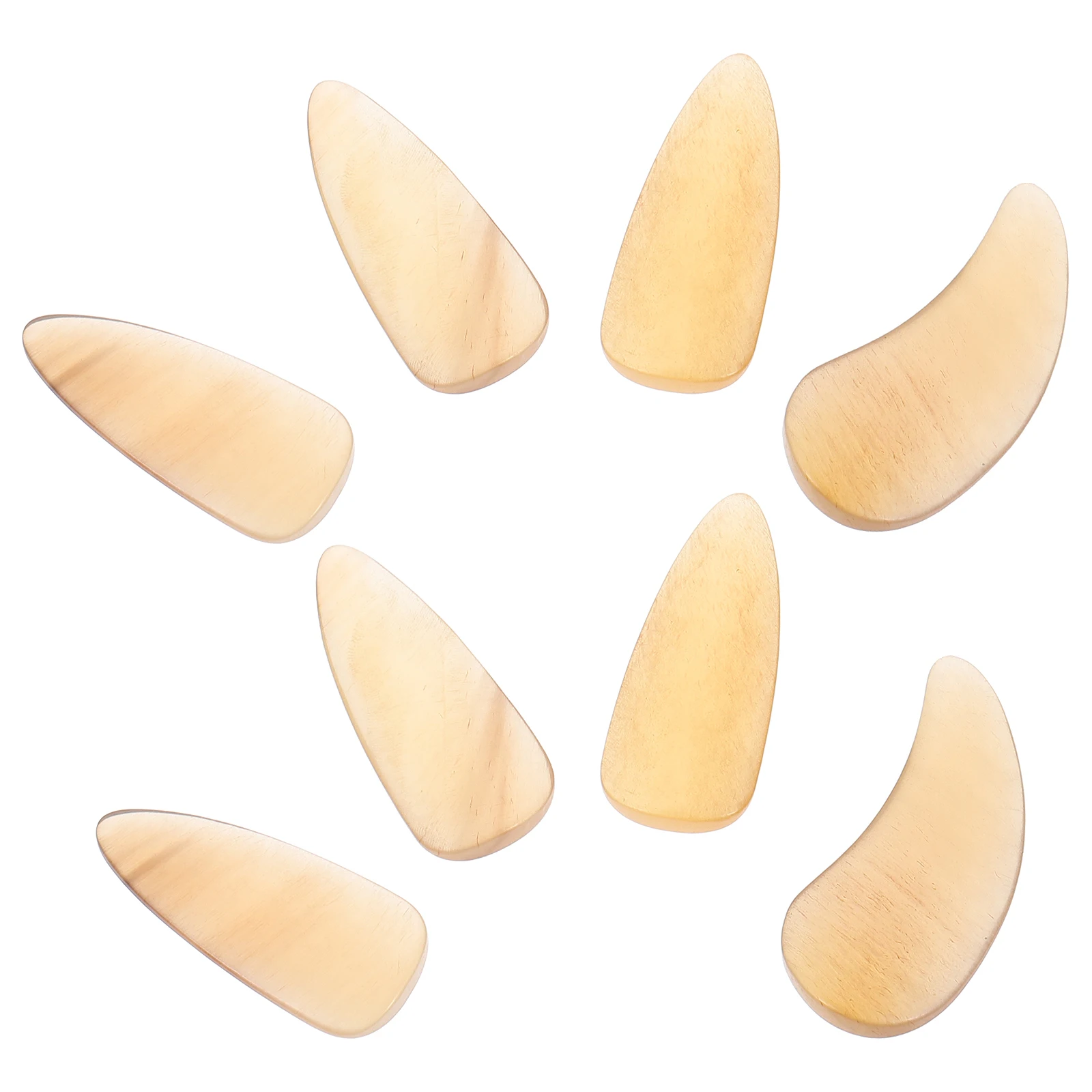 

8 Pcs Guzheng Nails Durable Finger Protectors Lightweight Birthday Gift Warm Sound Groove Design Practical Function Nail Covers