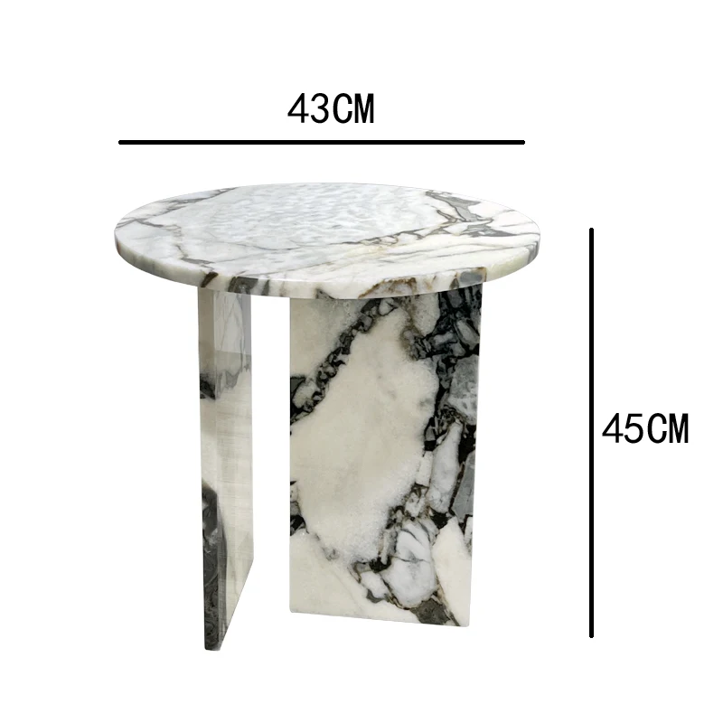 Customized Scandinavian Natural Marble Coffee Table Living Room Wabi-sabi Designer Household Small Simple Modern Creative