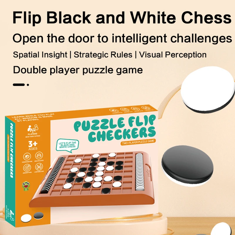 

Портативная детская переворачивающаяся шахматная доска для путешествий, интерактивная вечеринка для родителей и детей, настольная игра, логическое мышление, разумные игрушки