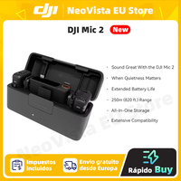 DJI Mic 2 Wireless Microphone with Intelligent Noise Cancelling 32-bit Float Internal Recording Optimized Sound 250m Range