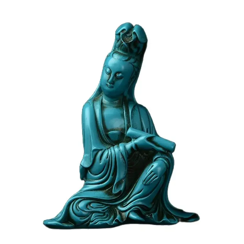 Exquisite Hand-Carved Turquoise Statue --- Maid