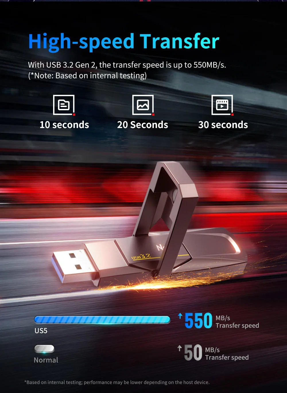 Netac USB 3.2 Solid State Pen Drive 128 GB 256 GB 512 GB 1 TB 520 MB/s Typ C USB-Flash-Laufwerk Kostenloser Versand Artikel US5 für Laptop-Telefon – Detail 4