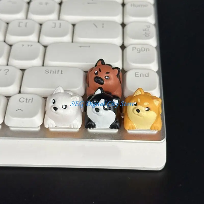 

U75B Cartoon Resin Keycap Unique Resin Dog Keycaps for Mechanical Keyboards