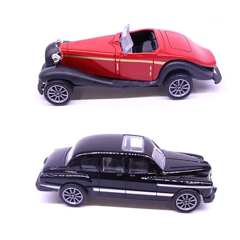 2023 New 1:43 High Simulation Alloy Pull Back Car Toy For Children Diecast Metal Model Double Open Door Toys Vehicle Retro Decor