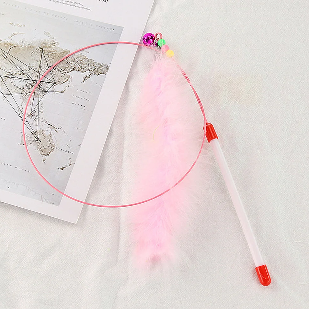 

3 pcs Steel Wire Cat Teaser Plastic Anti-Skid Handle Colorful Cat Interactive Pet Supplies Kitten Play Exercise Tool For