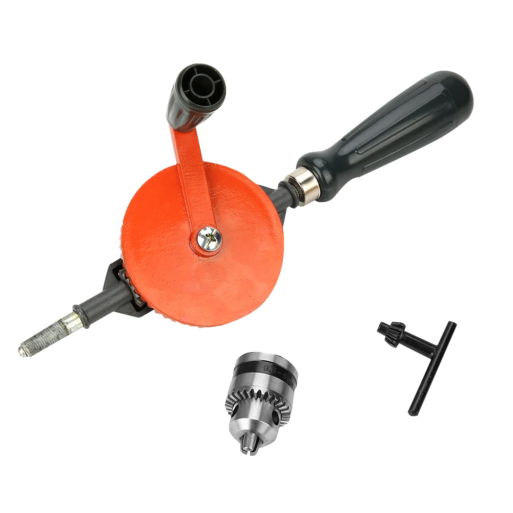 

3/8 Portable Hand Crank Drill Mini Manual Drill with Double Pinions for Wood Plastic