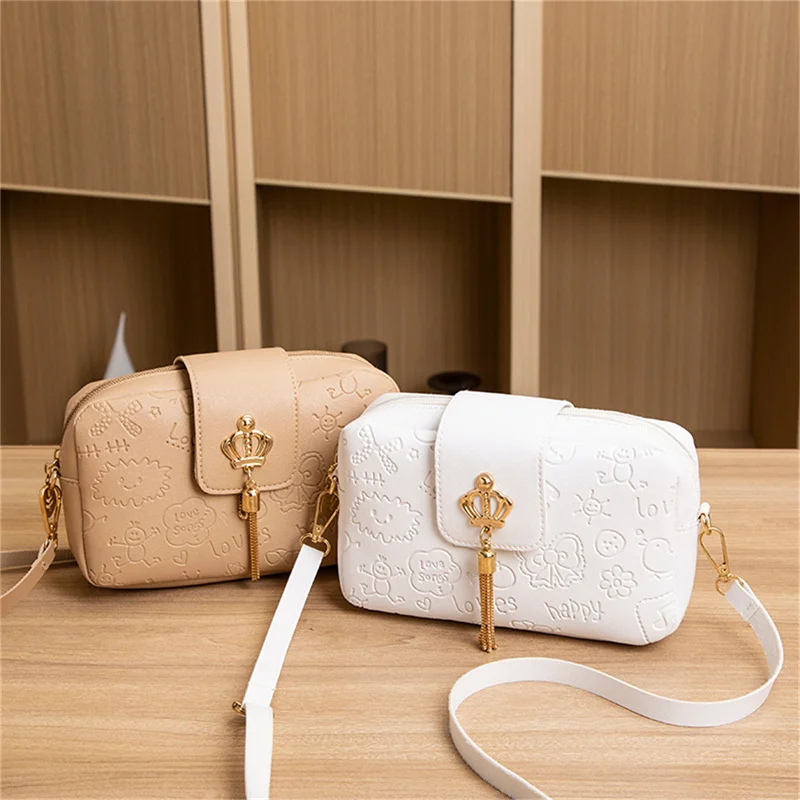 Bolso de hombro de cuero para mujer, bandolera de gran capacidad, informal, a la moda, para jóvenes