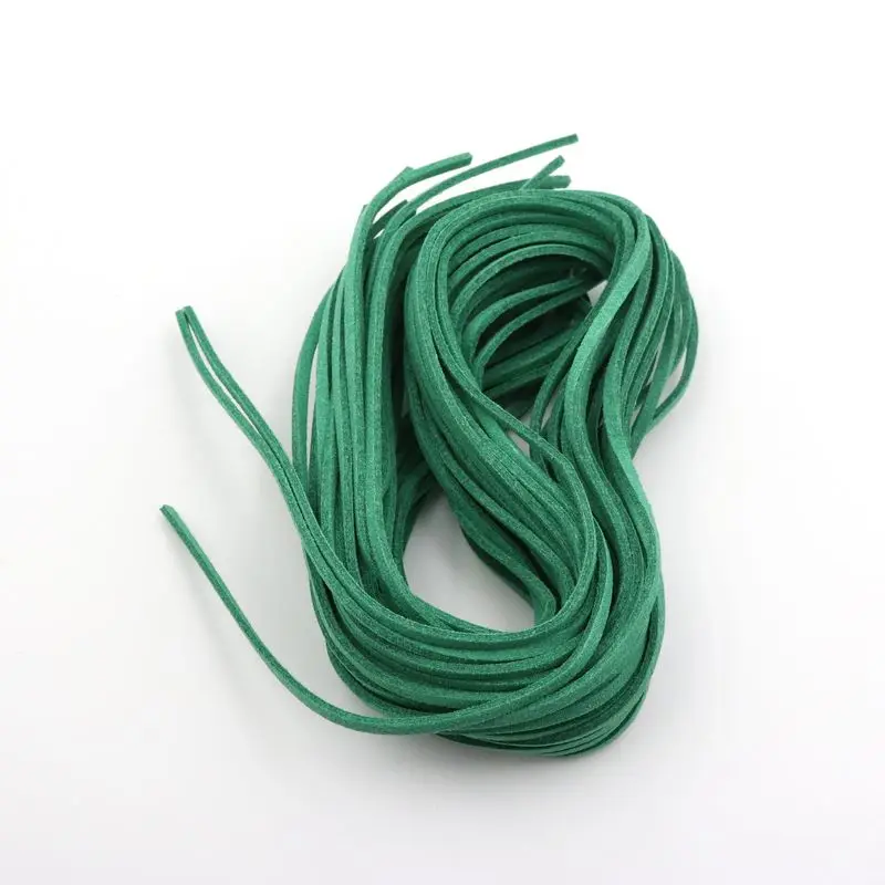 5pcs 1m 3mm Flat Faux Suede Korean Velvet Leather Cord DIY Rope Thread Jewelry Making Decorative Handicrafts Accessories