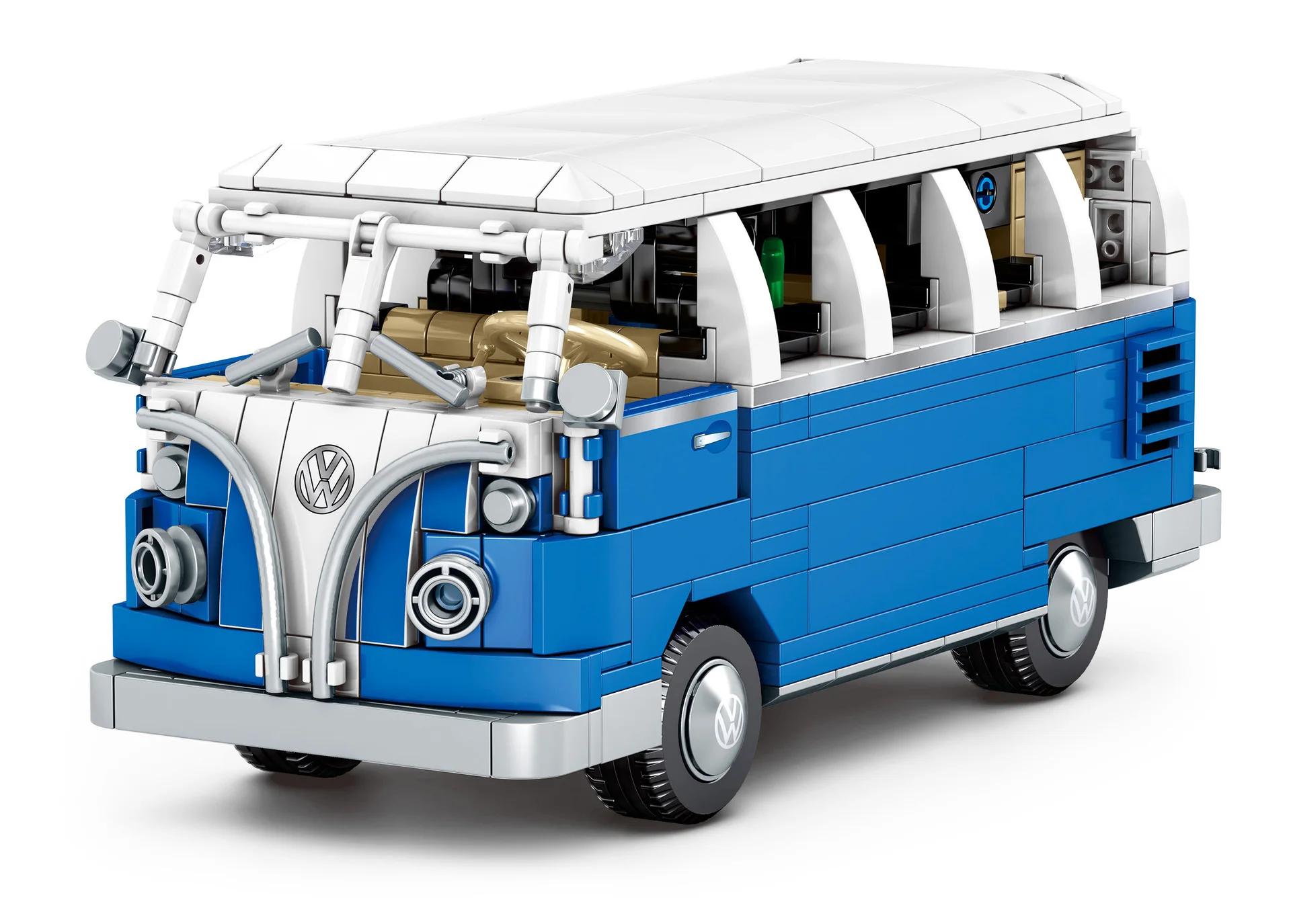 

707 pcs Beijing Auto Museum: Volkswagen T1 (Beijing Auto Museum) 701810 the racing series building block For Children Toy