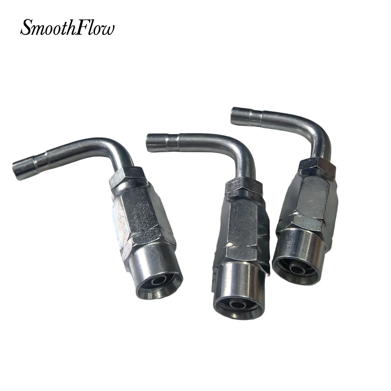 90° Bent Tube Insert 6mm Barb x 8.6mm Hose Zinc Plated 3pcs