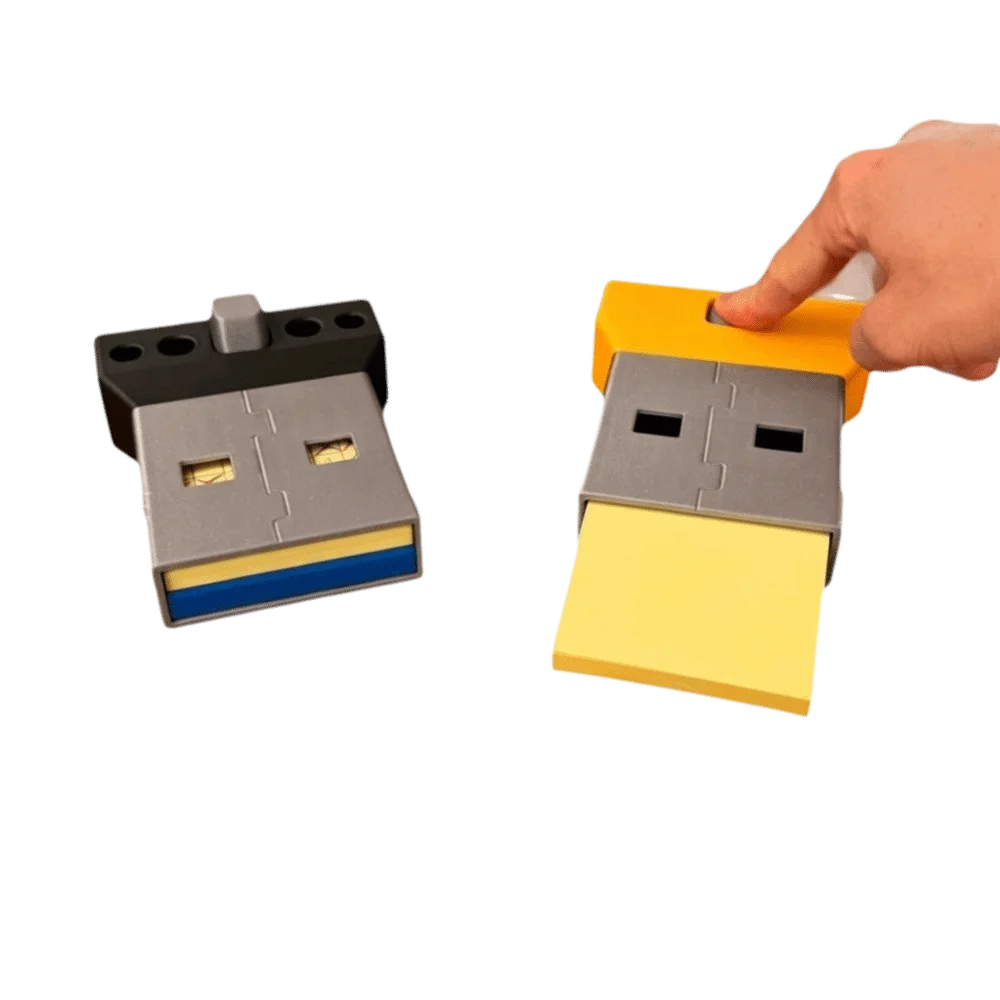 With Stencils USB Powered Sticky Note Holder Drawing Template Practical Decor Creative Office Stationery Storage Rack