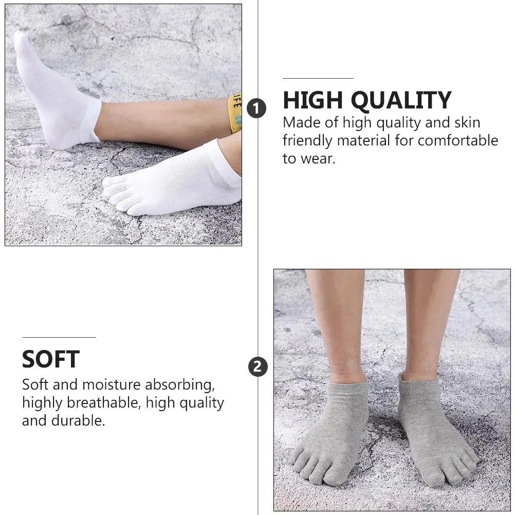 

4Pairs Cotton Toe Socks -Toed Socks Breathable Split Toe Comfortable Lightweight Moisture-Wicking for Sports Walking