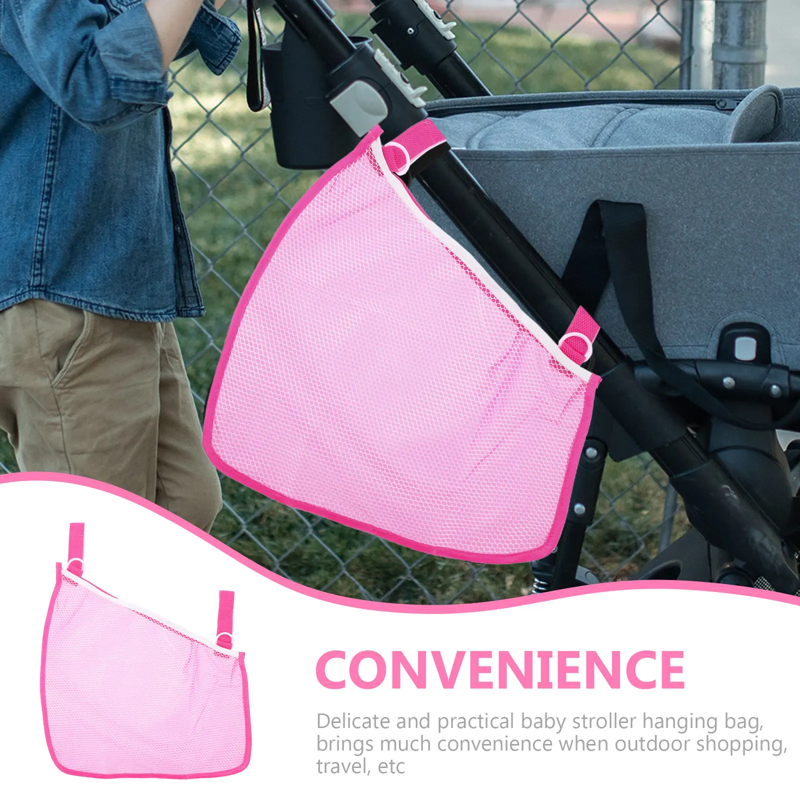 

Waterproof Hanging Storage Mesh Organizer Pouch Diapers Pacifiers Milk Bottles Adjustable Strap Durable Easy New