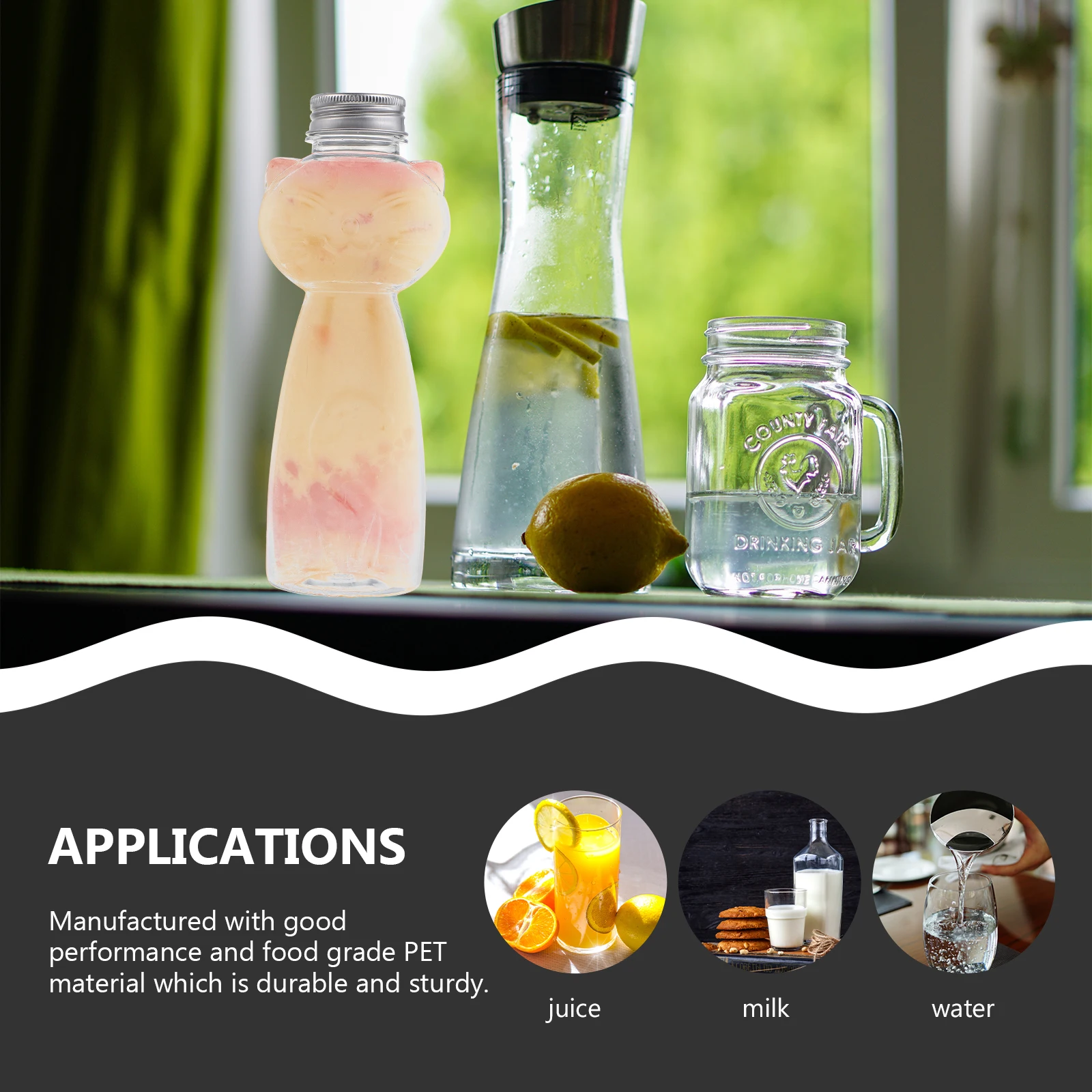 

6 Pcs Plastic Bottle Sealing Cover Restaurant Bottles Juice Portable Multi-function Small Clear The Pet Food Grade Café Shop