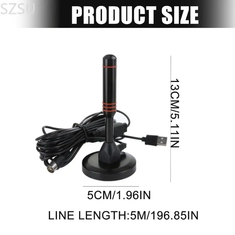 SZSU High Gains Amplifiers Digital Antennas Mount Double Frequency Reception 80km Ranges Improved