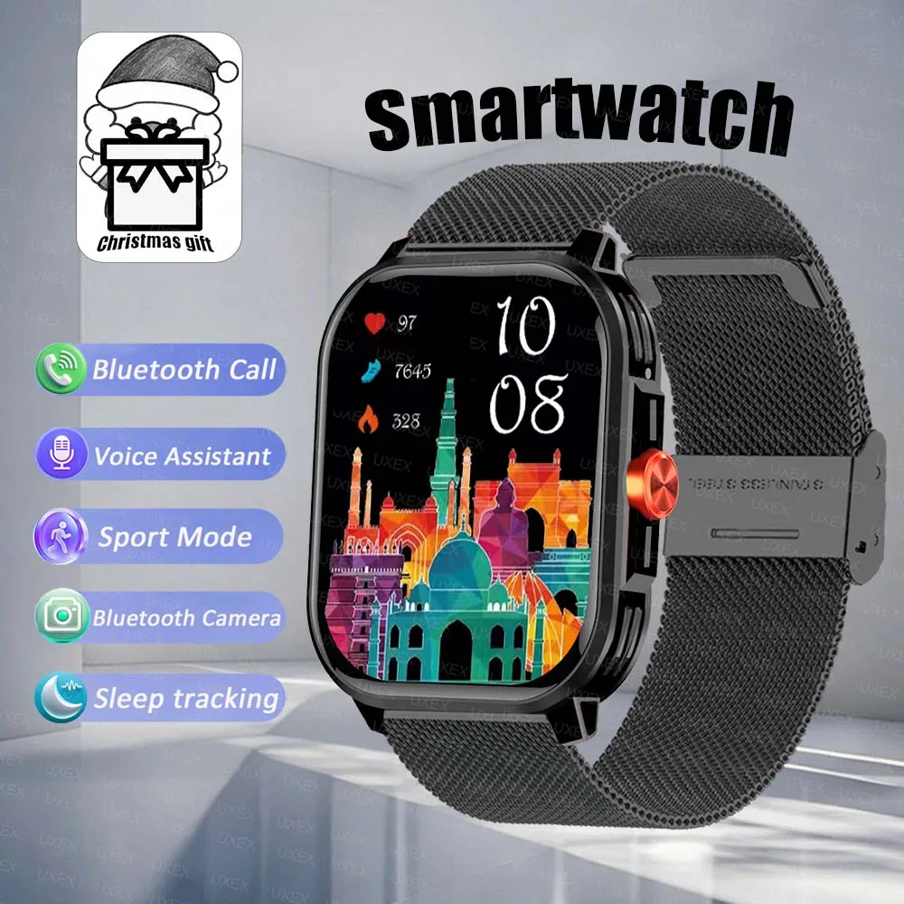 

Умные часы Outside, часы 2.01, полноэкранный мужской рождественский подарок, Bluetooth-вызов, фото на заказ, спортивные часы для фитнеса для Android Ios