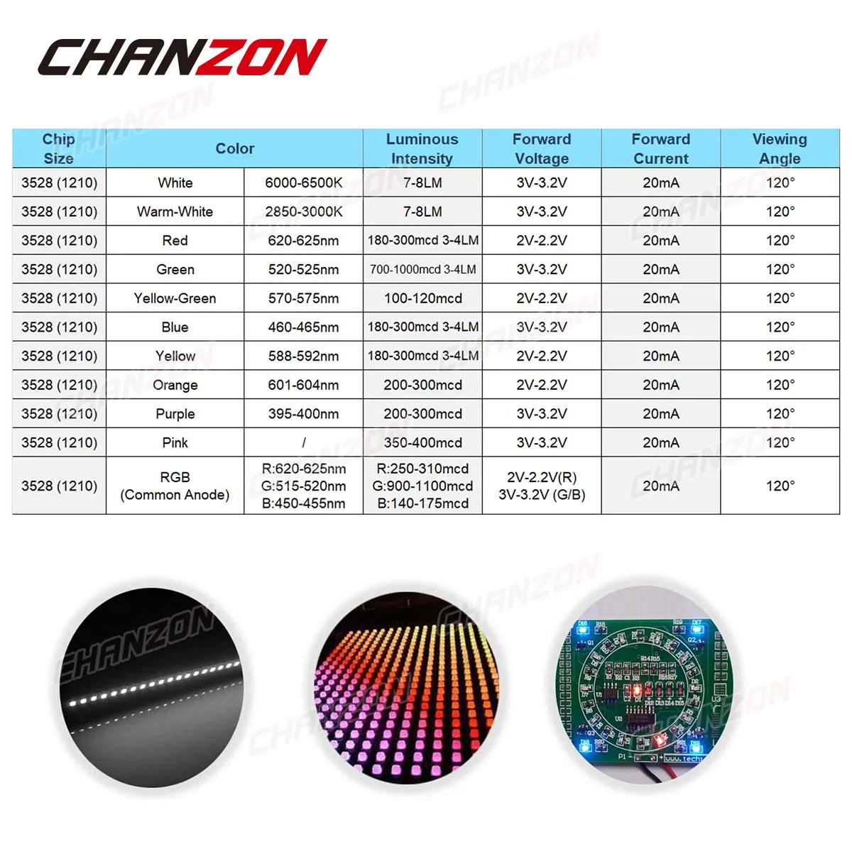 Diode électroluminescente LED SMD, puce de lampe, perles de lumière, blanc chaud, rouge, vert, bleu, jaune, orange, UV, rose, micro 3V, SMT, 100,