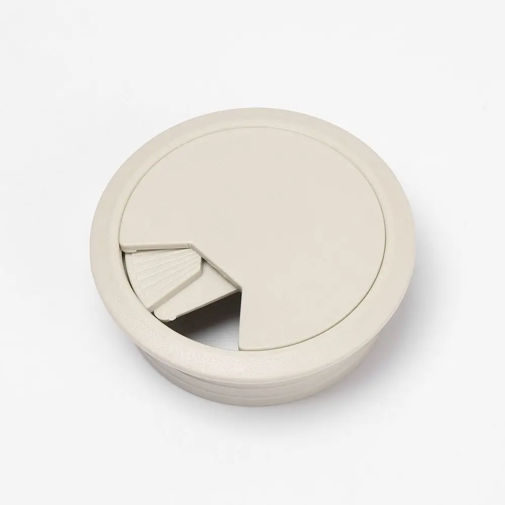 60/80 مللي متر العملي مشبك كابلات مستديرة المنظم مكتب الكمبيوتر جروميت سلك ثقب غطاء خط صندوق مكتب الجدول كابل السحابة #4