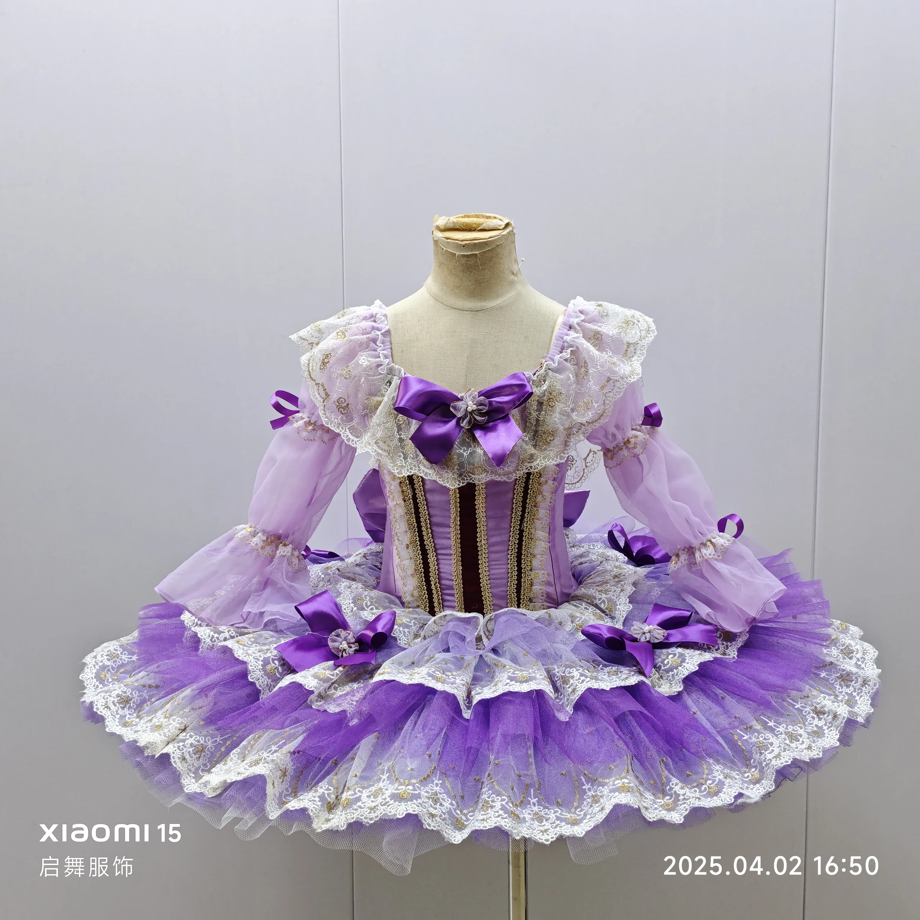 Vestido de Ballet con variaciones de Hada de caramelo lila, vestido de tutú de actuación personalizado para niños y adultos, vestido de actuación de competición