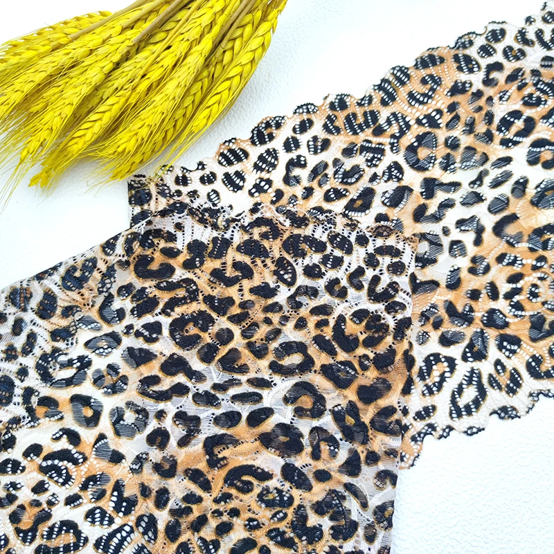 1 Yards Printed Leopard Print Elastic Lace Sexy And Romantic Embroidered DIY Clothing Underwear Lace Accessories