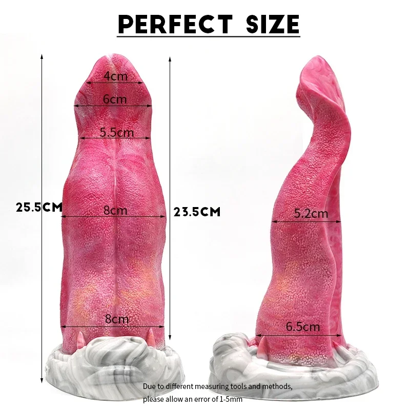 YOCY Grote Anale Seksspeeltje Zachte Siliconen Realistische Wolf Tong Dildo 8 cm Dikke Fantasy Butt Plug Flirt Masturbator Vrouwen volwassen Spel