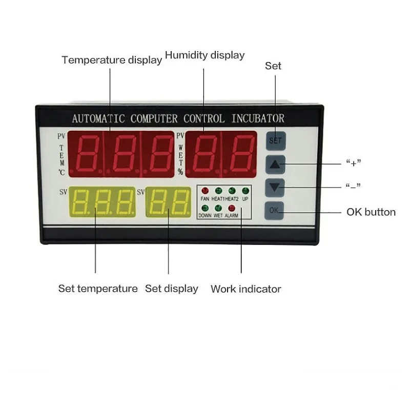 Incubator XM-18 Controller, Temperature and Humidity Controller, Controllable Temperature and Humidity Microcomputer Controller