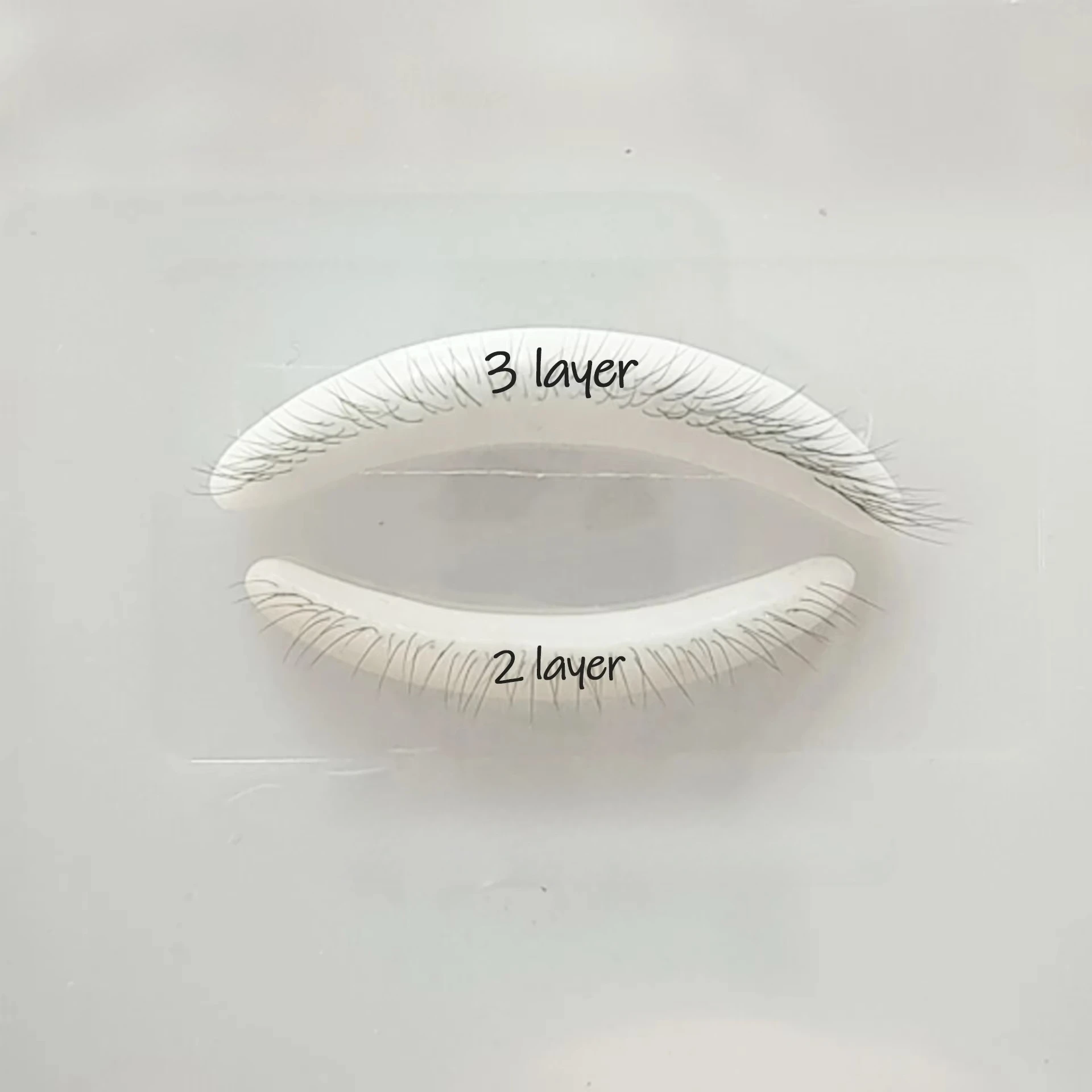 New Style Silicone Reusable Eyelid Practice Eyelash Extension Newer 1X1 Real Multi-layer Handmade Silicone Eyelid