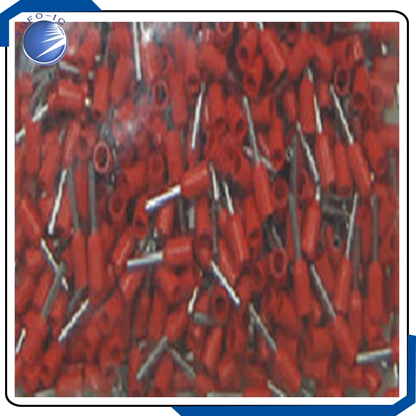 1000pcs/lot  E0508 cold pressed terminal block type tube type insulated terminal copper nose terminal 1000