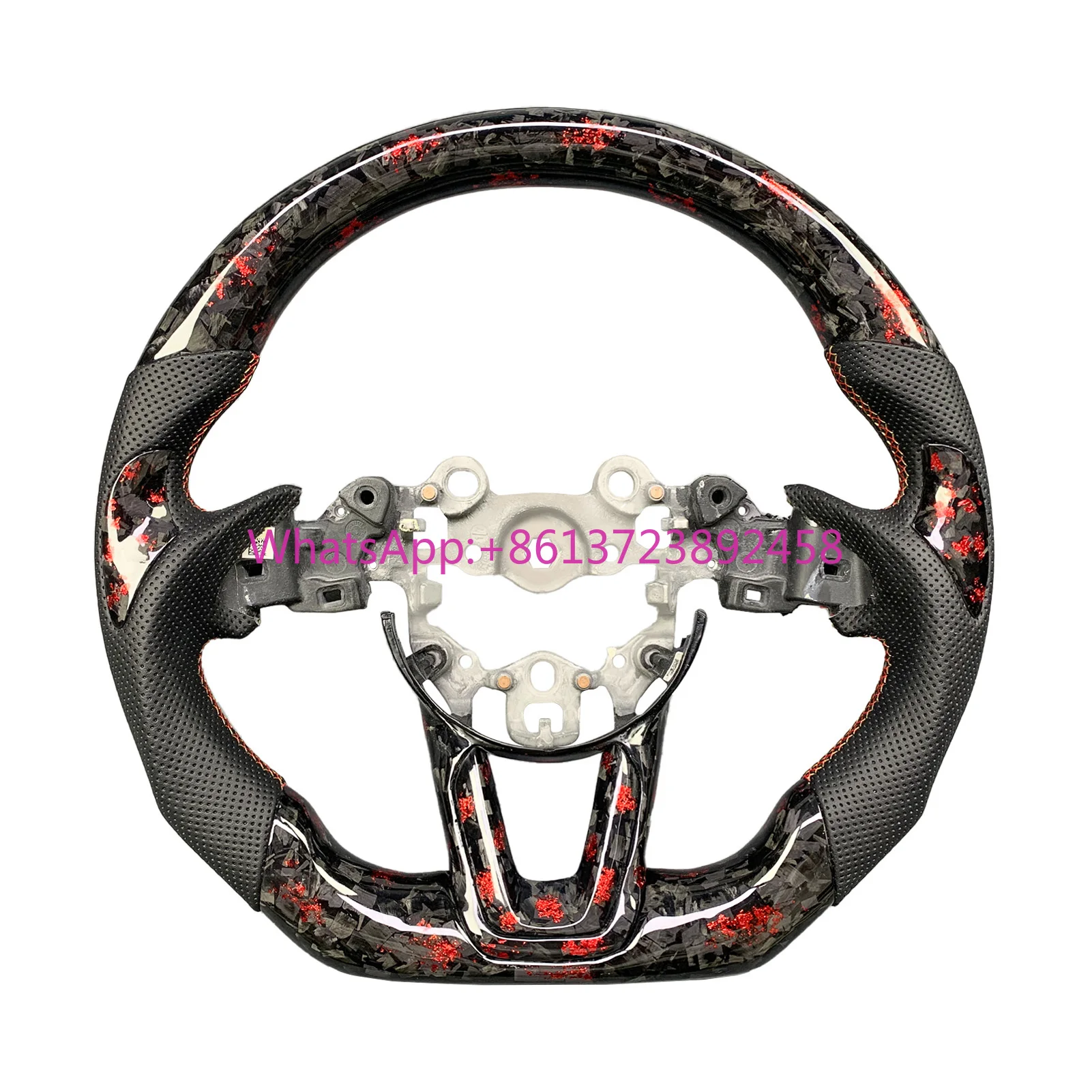 

For Mazda 3 6 CX-4 CX-5 Customized Accessories Alacntara Perforated Leather Forged Carbon Fiber Steering Wheel 2017 2018 2019