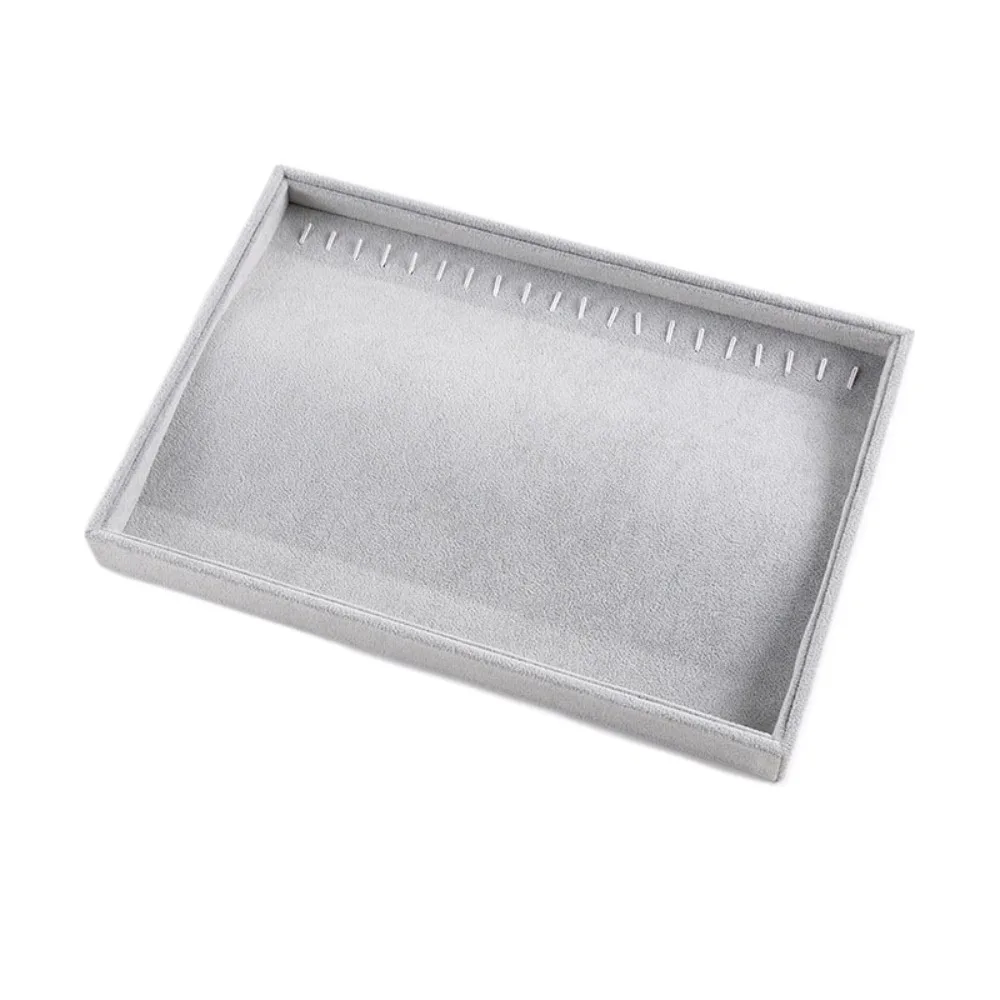 

Large Capacity Velvet Jewelry Tray Bracelets Necklaces Jewelry Storage Box Case Fashion Rings Earrings Plate Jewelry Storage