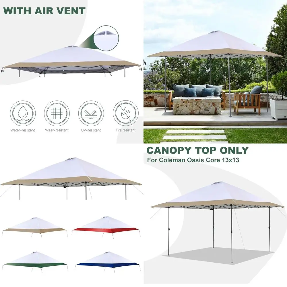 

Universal Canopy Replacement Cover for 13' x 13' Tents, Model Compatibility: 1606532, 2156426, 2156428, 2157498, 2622040, Core E