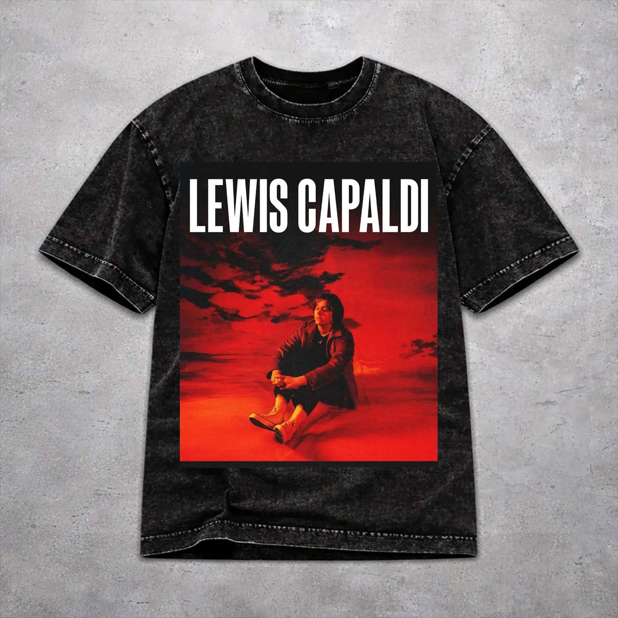 Lewis Capaldi Tour 2026 T Shirt Vintage Washed Style For Men Women Cotton Tee Shirts Clothes