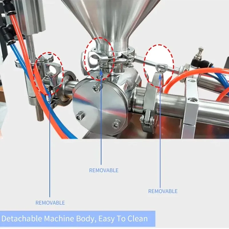 PBOBP Single Head Paste Horizontal Pneumatic Filling Machine Honey Paste Liquid Can Be Filled And Packaged In Quantitative