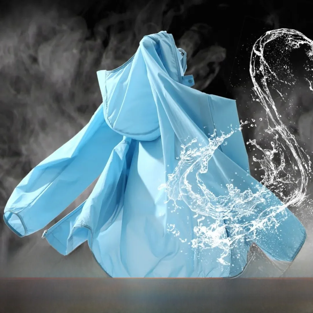 

L-серия UPF50, летняя тонкая мужская повседневная уличная удобная кожаная куртка для бега, свободная посадка, длинная застежка-молния, цвет