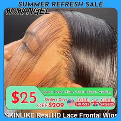 WOW ANGEL HD Lace Front Wigs 250% 13x6 HD Lace Front Wigs Straight Hair Invisible HD Lace Melt Skin HD Lace Front Human Hair Wig