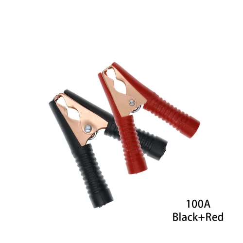 30A 50A 100A Car Alligator Clips Battery Clamps Crocodile Clip Red Black Positive Negative 75MM 80MM 90MM