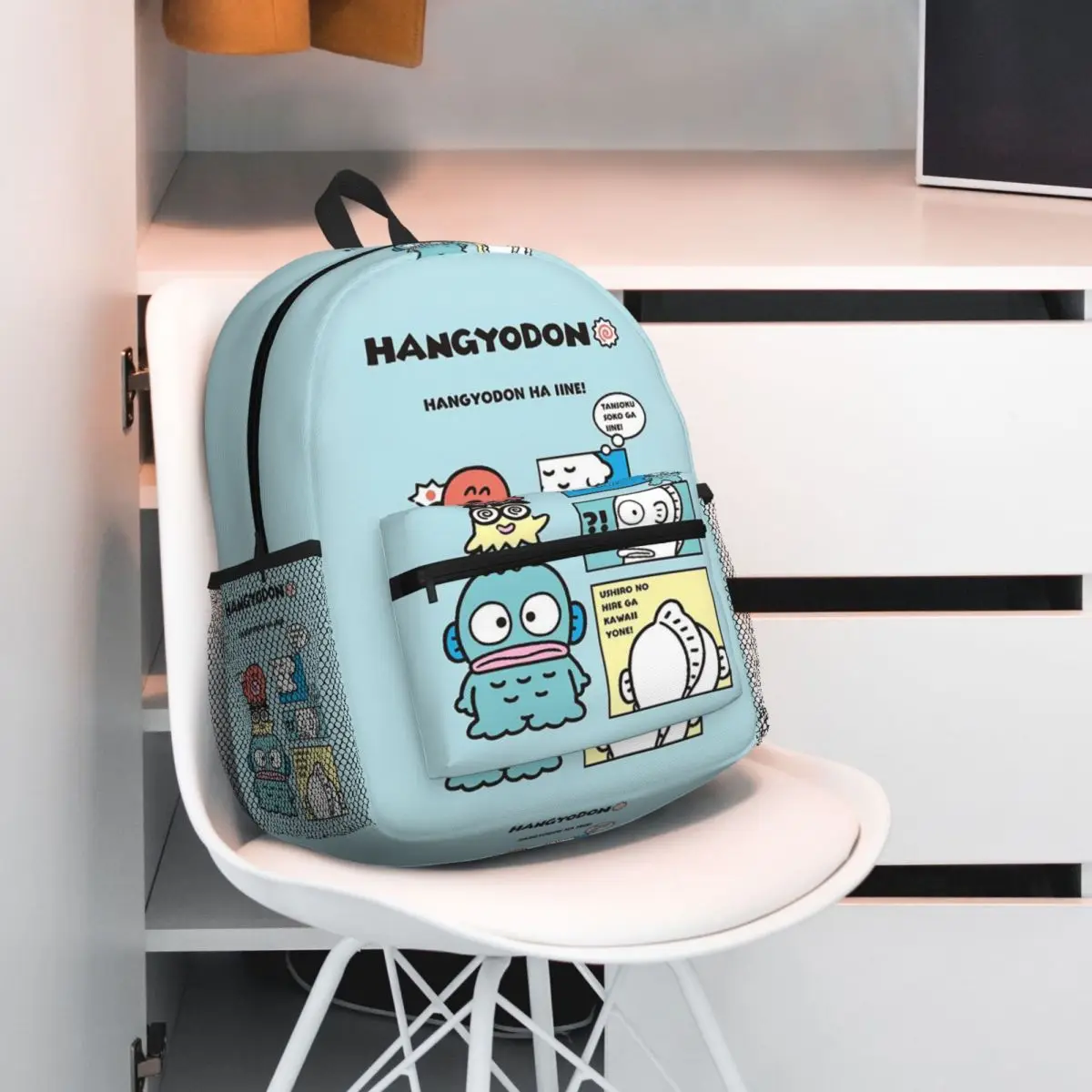 

Cartoon Hangyodon Student Backpack School Bag Hiking Travel Daypack for Men Women Fashion Bookbag Shoulder Bags