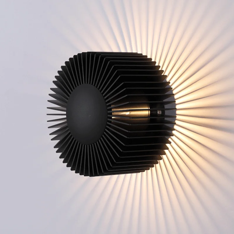 Modern small wall lamp Designer aluminium light  Hotel Living Room Bedroom Bedside Black Rose Gold Decoration bedroom night lamp image 5