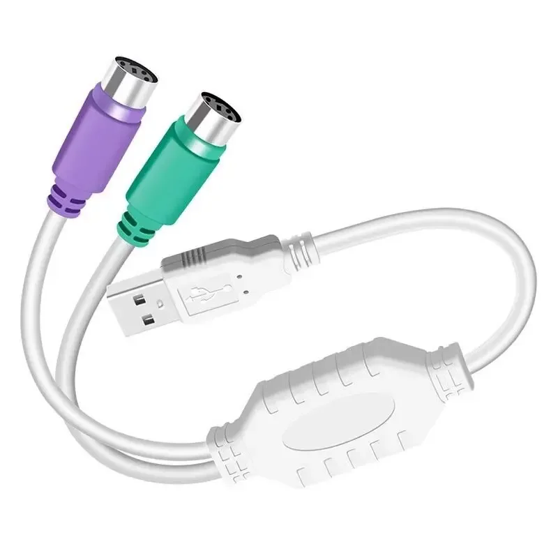 USB Male to PS2 Female Adapter; Stable and No Delay; for Mouse and Keyboard Interface
