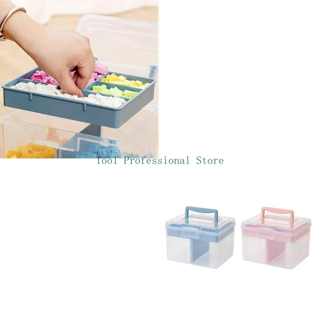57QF Transparent Storage Box Storage Container with Lid Stackable Organizing Box