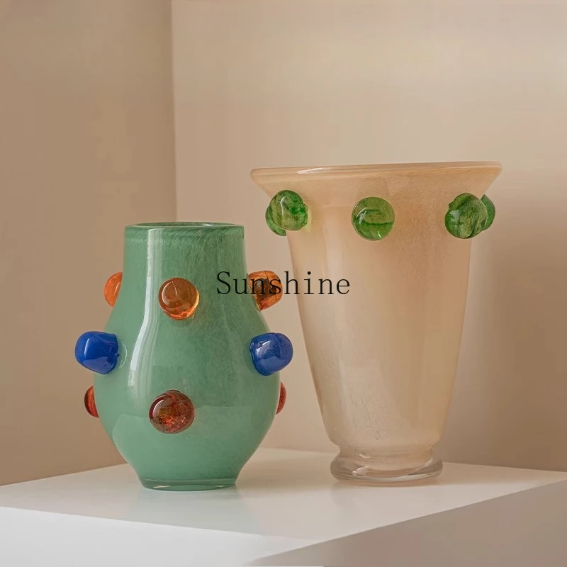 

Creative color light luxury high sense living room table table flower arrangement