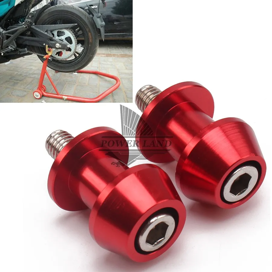 Red 8mm Motorcycle  Rear Stand Swing Arm Spool Sliders Stand Swingarm Bobbins Spools Stands Screws for Motocycles Custom